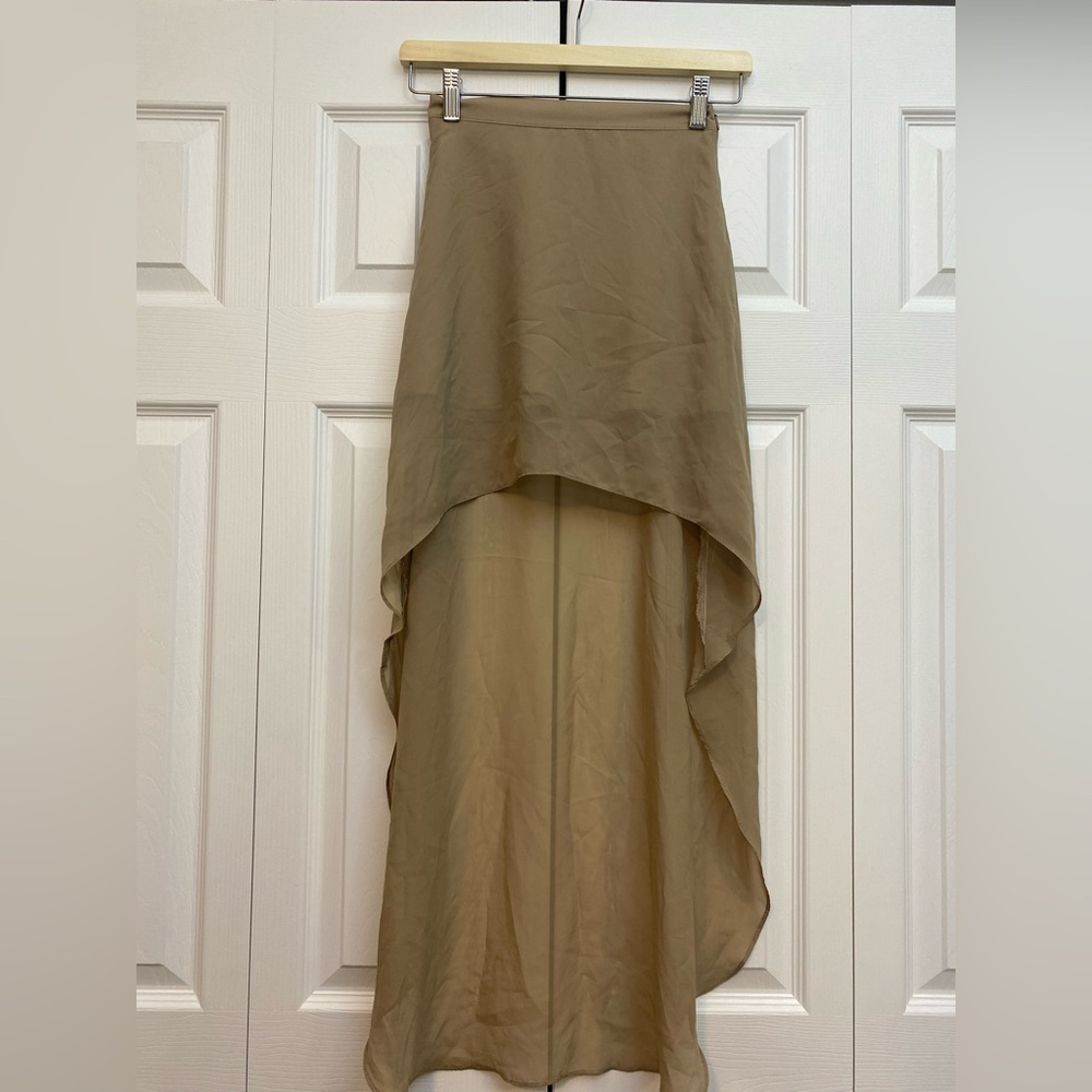 Nasty Gal High-Low Skirt in Tan